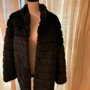 Laundry faux fur coat